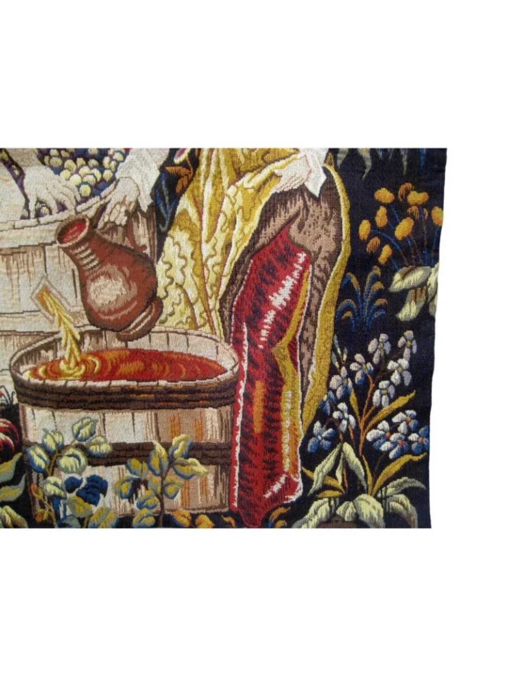 Point de L'Halluin French Tapestry 3876 Le Pressage Pressing Wine 61.5 In France
